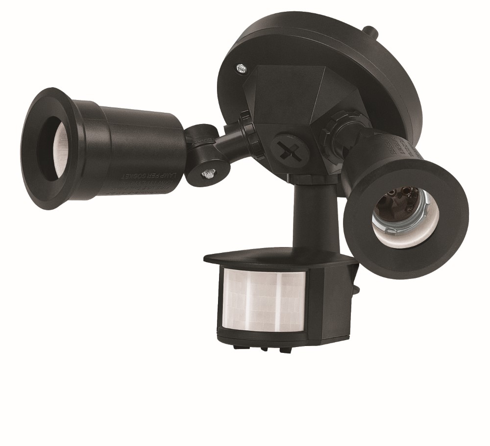 ARBOTANTE SENSOR MOV 2 FOCOS NEGRO