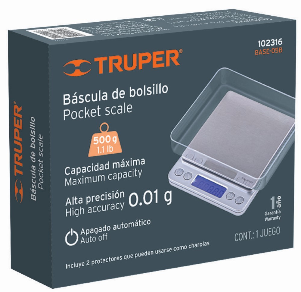 BASCULA DIGITAL PRECISION BOLSILLO 500G