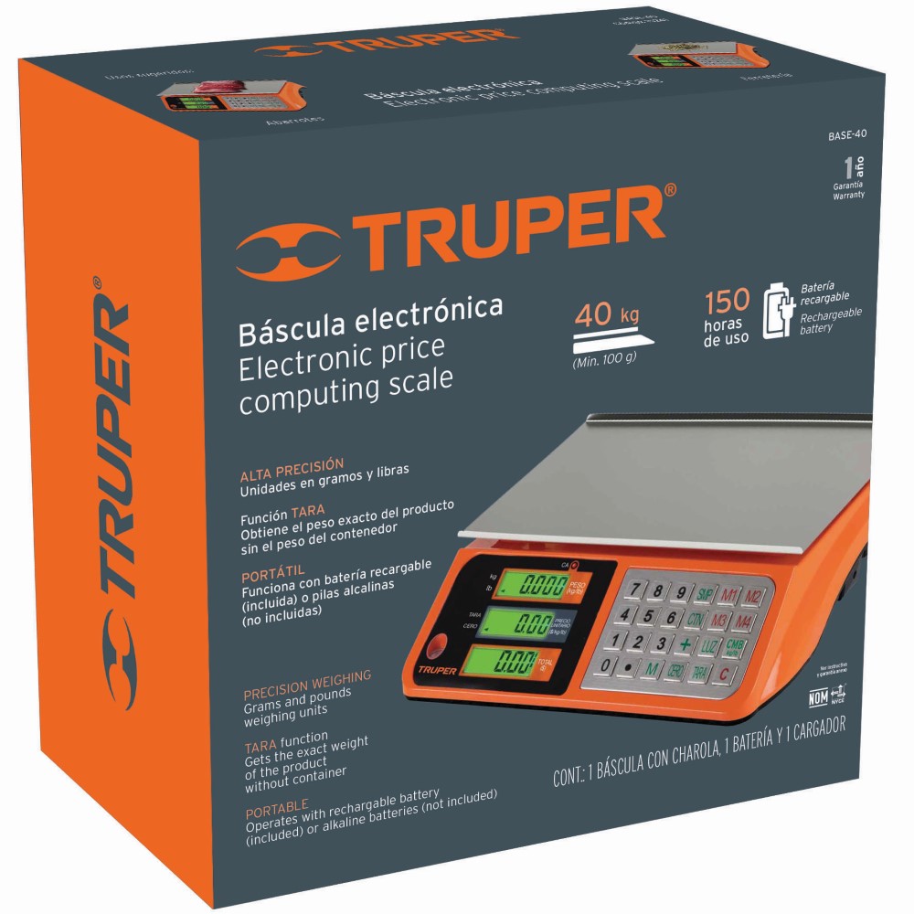 BASCULA ELECTRONICA MULTI 40KG