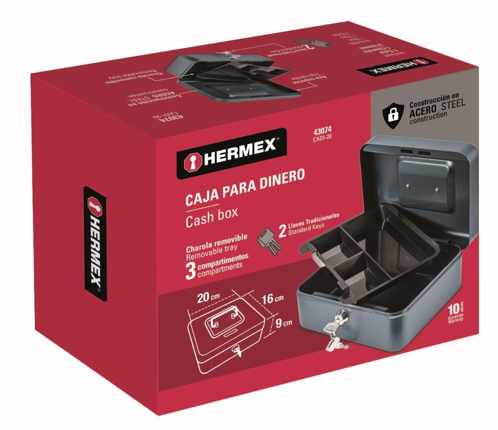 CAJA DINERO 20CM 43074 HERMEX