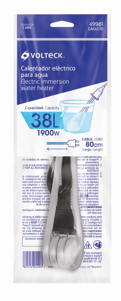 CALENTADOR INMERSION # 10 1900 W 3 49981