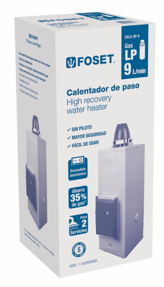 BOILER ALTA RECUPERACION 9L ELECTR FOSET