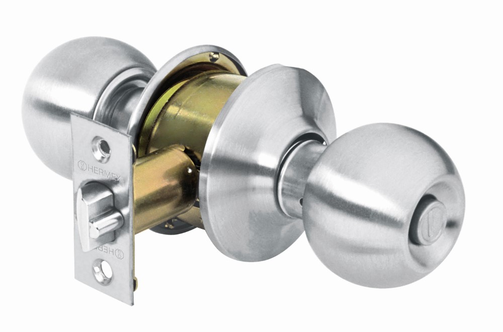 CERRADURA POMO CROMO MATE ESFERA 43464