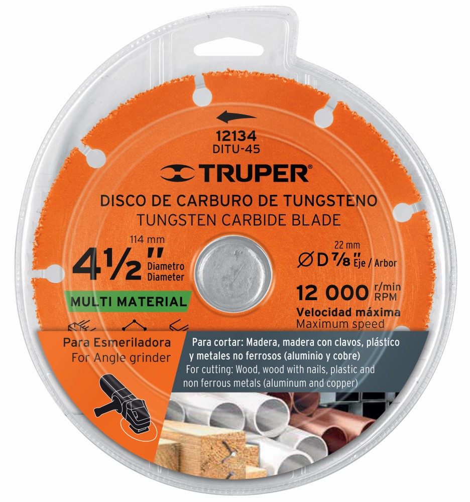 DISCO DE CARBURO DE TUNGSTENO 4 1/2 MULT