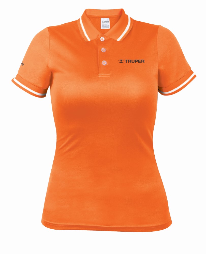 PLAYERA TIPO POLO DRY FIT NARANJA PARA D