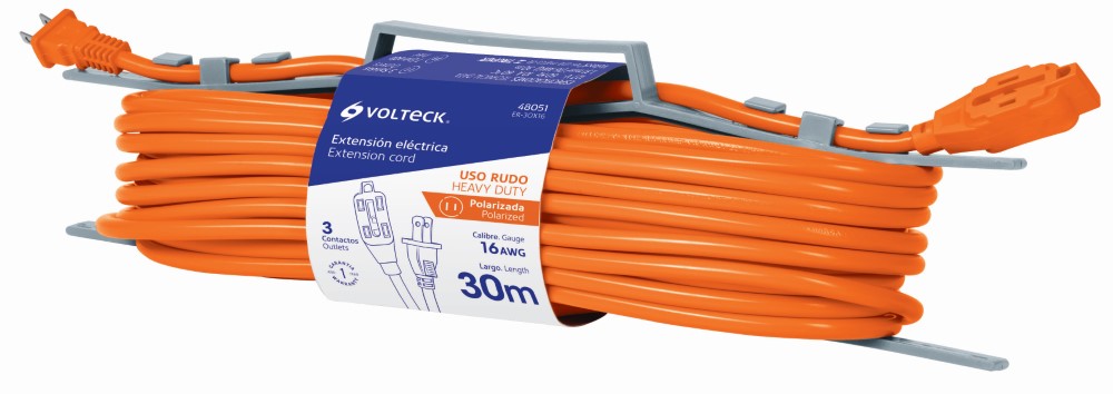 EXTENSION ELECTRICA NARANJA 30M