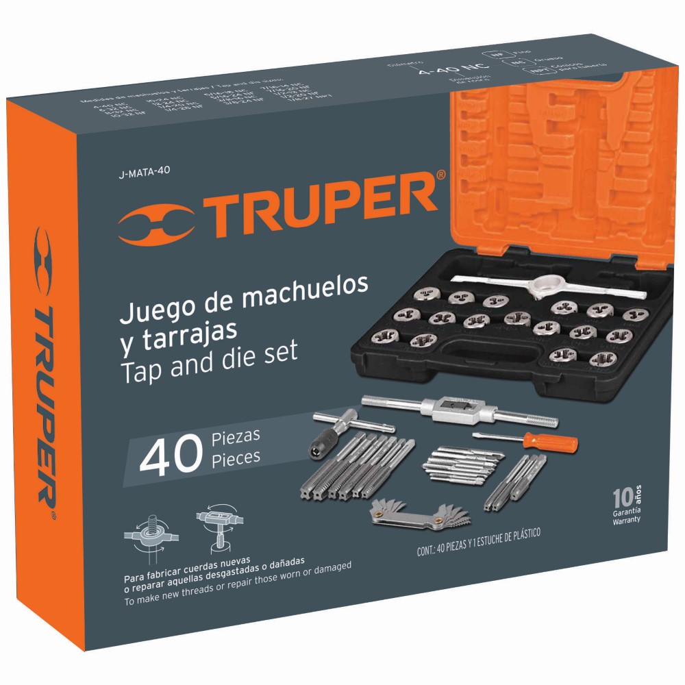 JUEGO MACHUELOS Y TARRAJAS 40 PZ