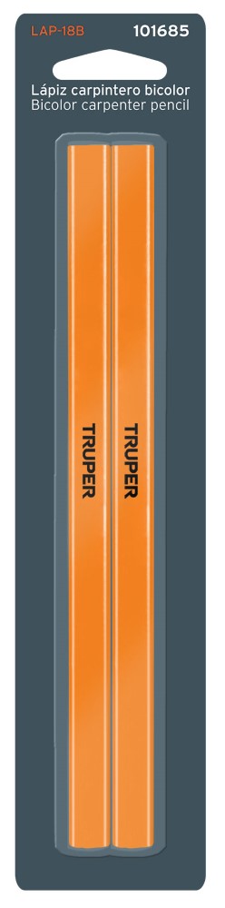 BLISTER 2 LAPICES 18CM CARPINTERO