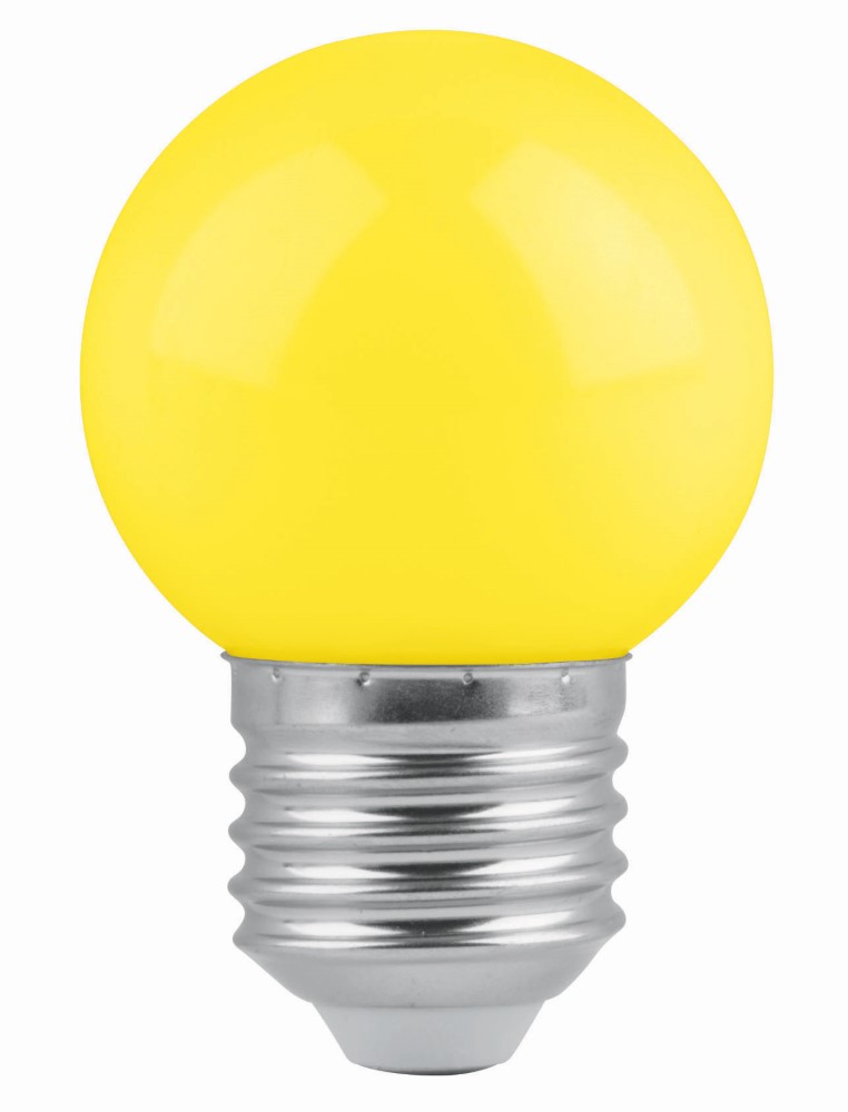 LAMPARA LED G45 127 V 1 W AMARILLO 46028