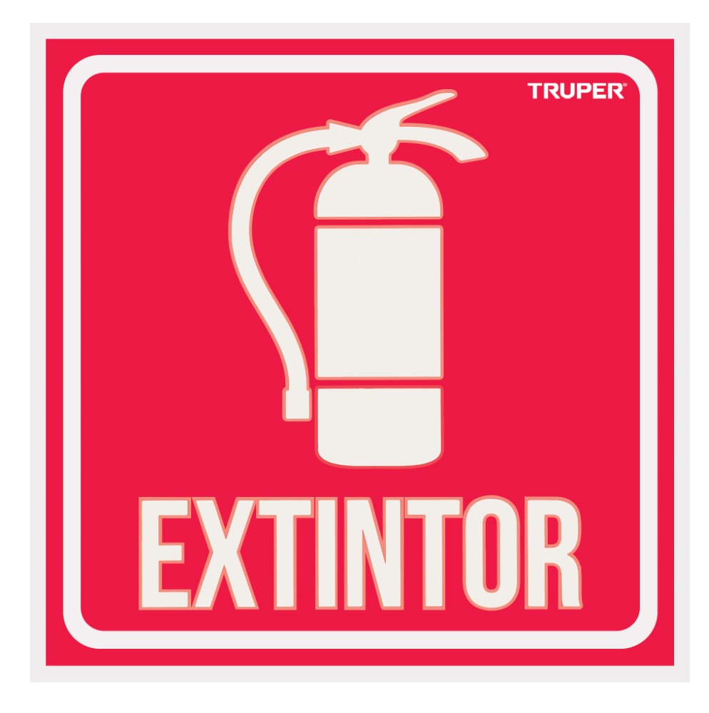 LETRERO DE SEÑALIZACION EXTINTOR 19 X 19