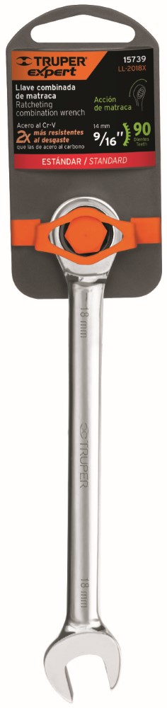 LLAVE MATRACA 9/16