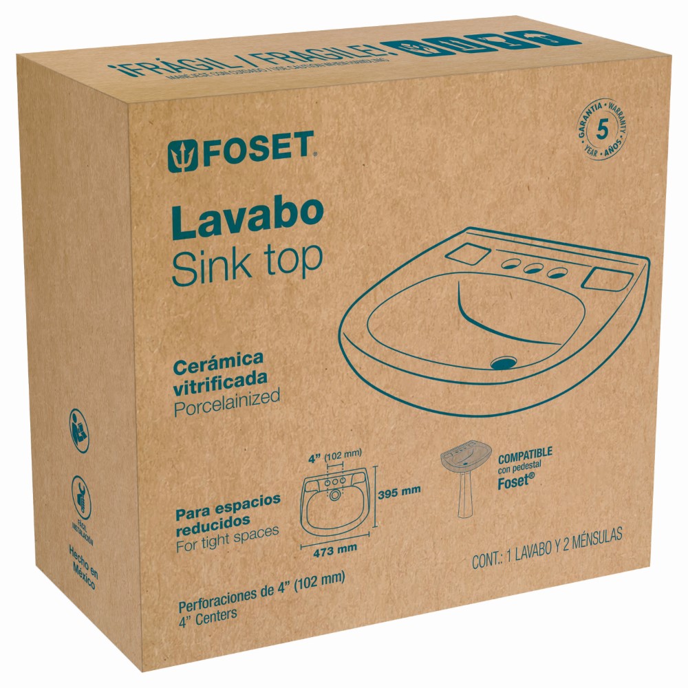 LAVABO BAÑO BLANCO