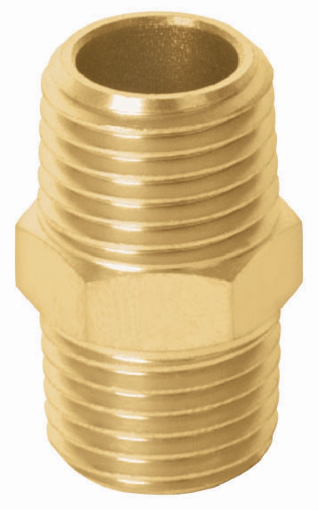NIPLE LATON TIPO FF CUERDA 1/4 NPT