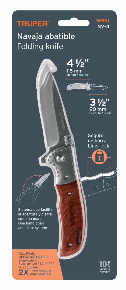 NAVAJA ABATIBLE MANGO METALICO 4