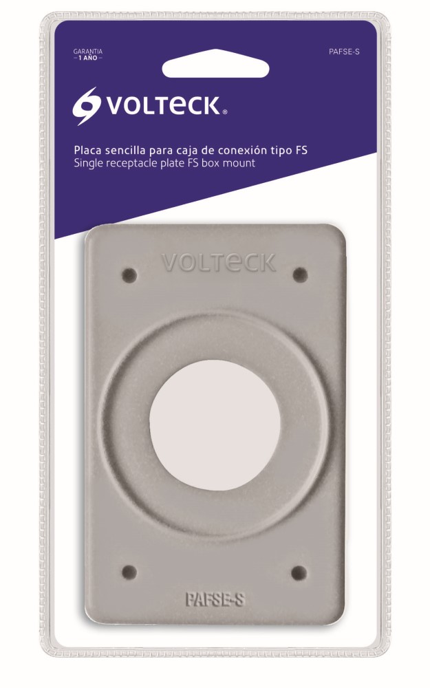 PLACA ACERO P/CONTACTO REDONDO VOLTECH P