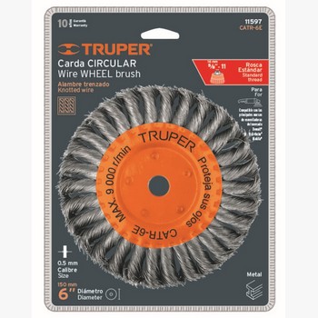CARDA CIRCULAR TRENZADO 6 X 3/4