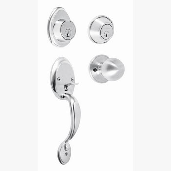 CERRADURA GATILLO ENTRADA CROMO MATE