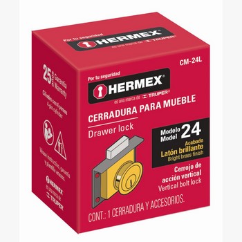 CERRADURA P MUEBLES CM-24L 43565 HERMEX