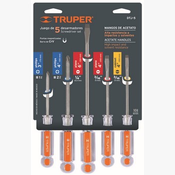 JGO 5 DESARMADORES ACETATO 14137 TRUPER