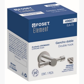 GANCHO DOBLE CROMADO 49667 TRUPER