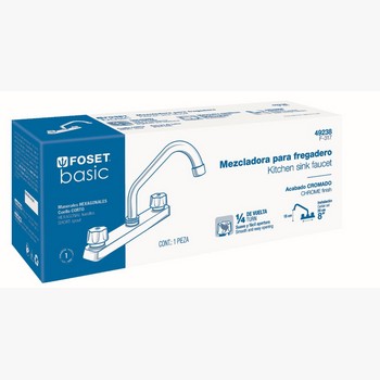 MEZCLADORA FREGADERO CORTO TRAD BASIC