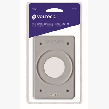 PLACA ACERO P/CONTACTO REDONDO VOLTECH P