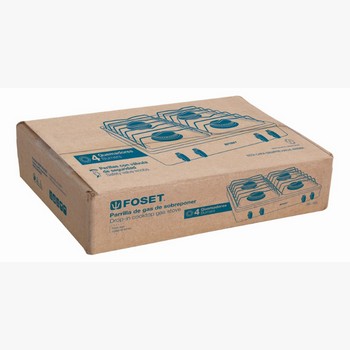 PARRILLA GAS 4 QUEMADORES BLANCA 48150